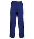 Marineblaue Bundhose mit Knopf, Reißverschluss, Gürtelschlaufen und Taschen
