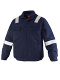 Winterjacke ISMONT in Marineblau mit Reflexstreifen, Frontreißverschluss und Taschen