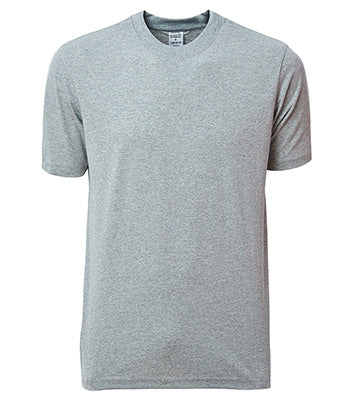 Meliertes Herren-T-Shirt, hellgrau, Rundhals, kurze Ärmel