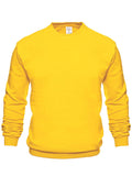 Gelber Sweatshirt mit Rundhalsausschnitt, lange Ärmel