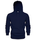 Marineblaues Kapuzen-Sweatshirt mit Kängurutasche und Kordelzug