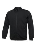Herren-Sweatjacke mit Reißverschluss, schwarzem Stehkragen und Brusttasche