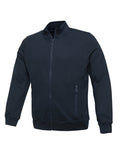 Herren-Sweatjacke mit Reißverschluss, marineblau, Stehkragen, lange Ärmel