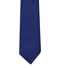 Marineblaue Krawatte, schmale Spitze, einfarbig