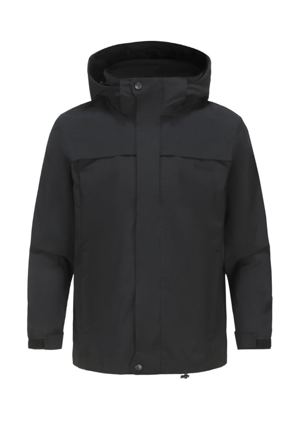Outdoor-Stichschutzjacke Poseidon Classic mit Kapuze, dunkel, Fronttaschen