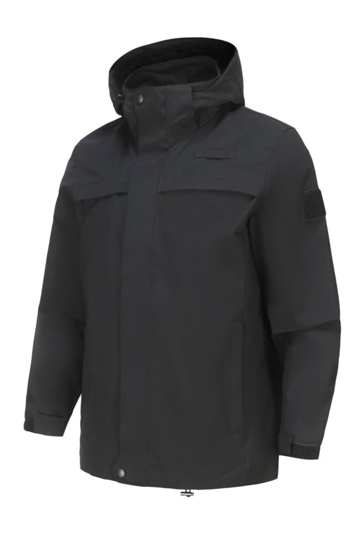 Outdoor-Stichschutzjacke Poseidon Classic mit Kapuze und Schulterpasse, dunkel