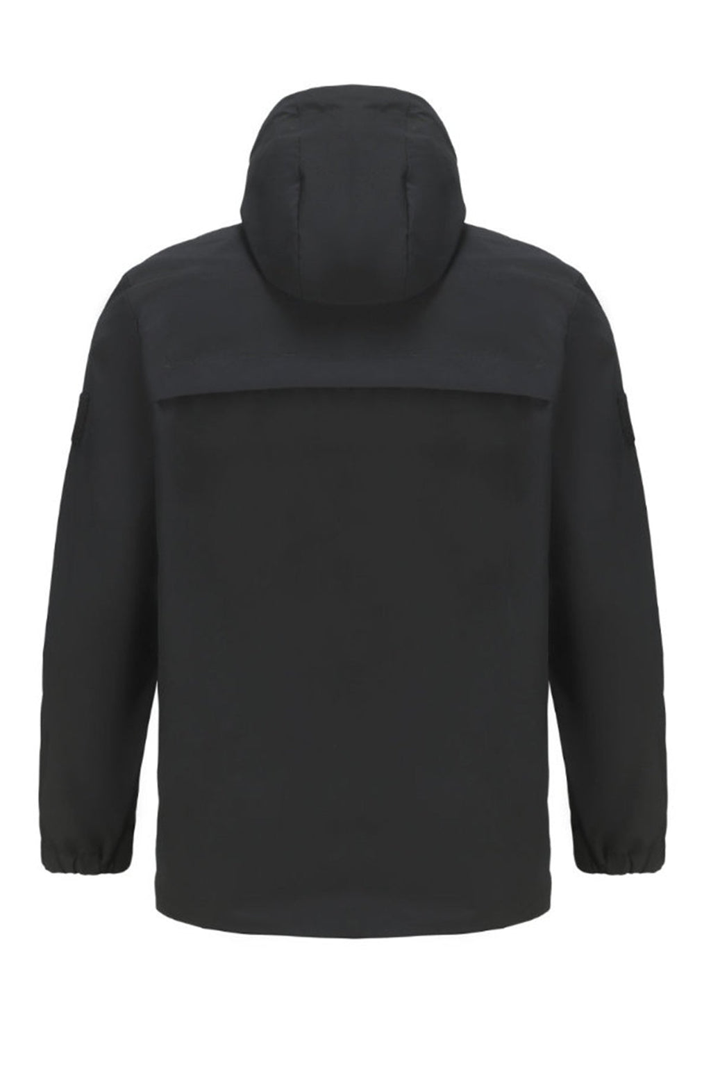 Outdoor-Stichschutzjacke Poseidon Classic mit Kapuze, Rückansicht, dunkel