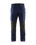 Stretch-Arbeitshose dunkelblau/dunkelgrau mit Cargo-Taschen