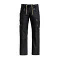 Schwarze Cargohose mit Knopfverschluss, Gürtelschlaufen und seitlichen Taschen