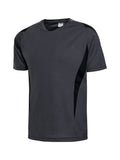 Kurzarm-Funktionsshirt mit Rundhalsausschnitt, dunkelgrau, eng anliegend