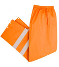 Poyraz Warnschutz-Regenhose orange mit reflektierenden Streifen und elastischem Bund