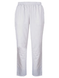 Stretch-Scrub-Hose ISM 5702 in Weiß mit elastischem Bund und geradem Bein
