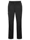 Schwarze Stretch-Scrub-Hose mit weitem Bein und elastischem Bund