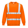 Warnschutz-Sweatshirt ISM 6010 orange mit breiten Reflexstreifen