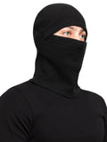 Thermo-Schneemaske mit Kapuze und Gesichtsaussparung, schwarzes Balaklawa-Design