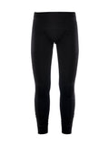 Thermo-Langunterhose aus schwarzem Stoff mit elastischem Bund und langen Beinen