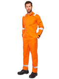 Flammhemmender Overall ISMONTPRO / ISS0401 orange mit Reflexstreifen und Frontverschluss