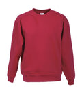 Burgunderfarbenes Sweatshirt mit Rundkragen, langarmig