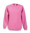 Rosa Sweatshirt mit Rundkragen und langen Ärmeln, einfarbig