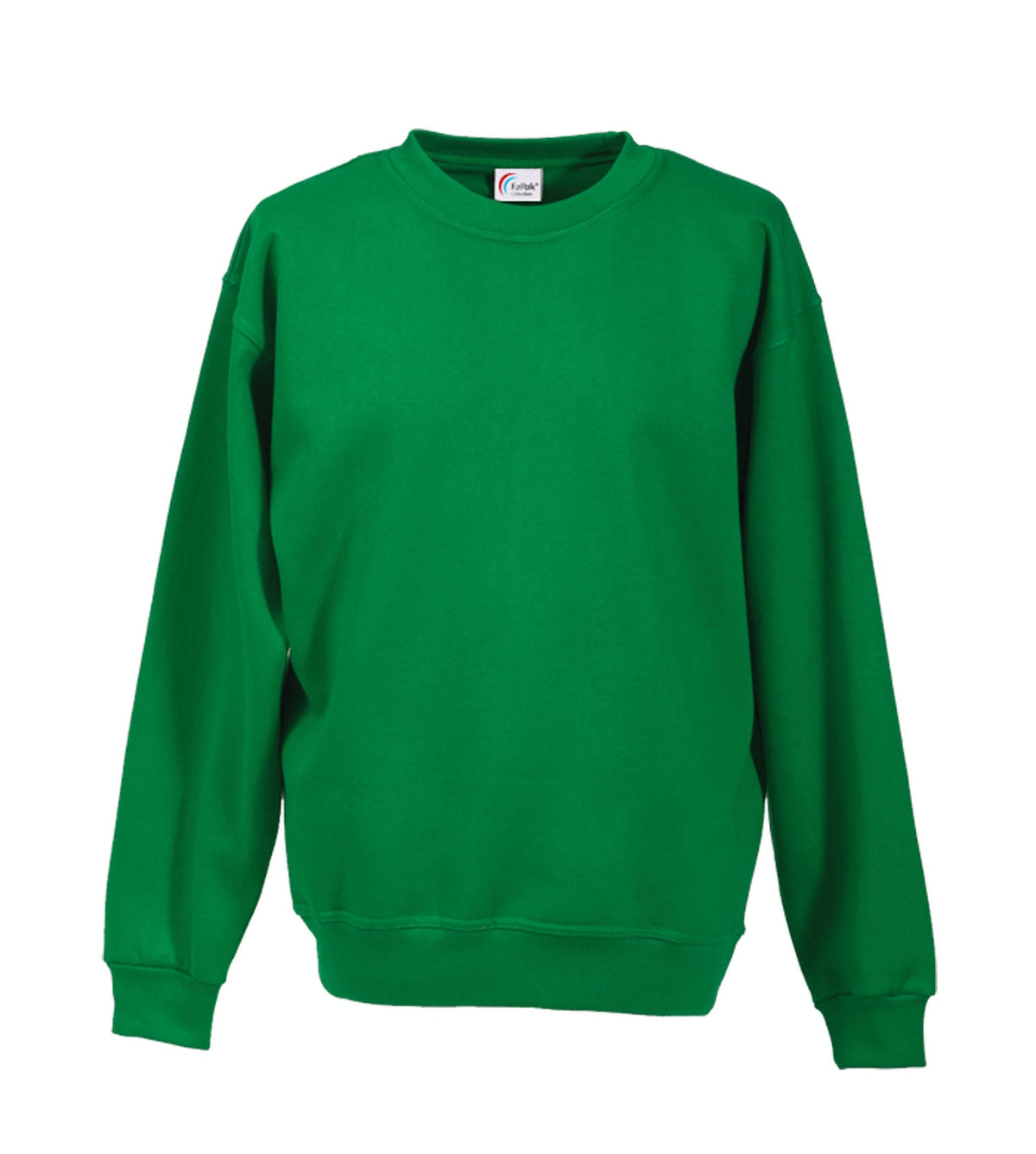 Grüner Sweatshirt mit Rundkragen und Bündchen