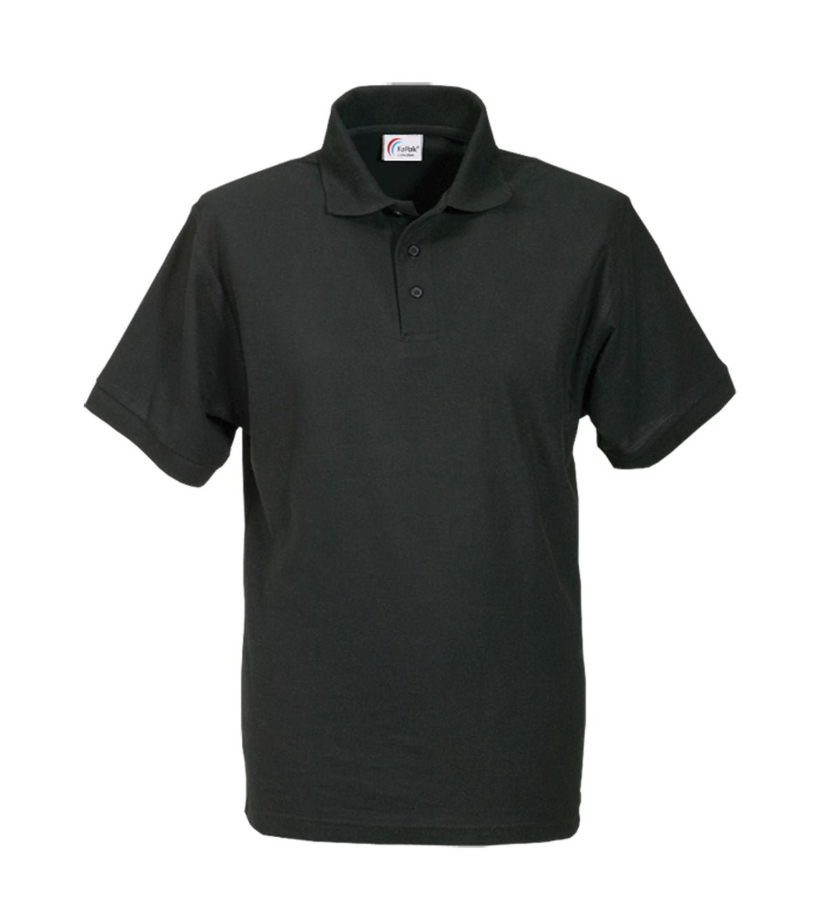 Dunkles Poloshirt mit Knopfleiste, kurzer Ärmel und Kragen, schlicht