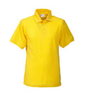 Gelbes Poloshirt mit Knopfleiste und kurzem Ärmel