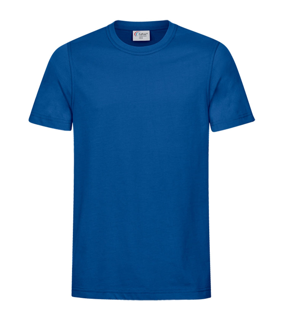 Unisex-Arbeits-T‑Shirt mit Rundhalsausschnitt, kurzarm, blau, einfarbig
