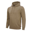 Olivfarbener Kapuzenpullover mit Kordelzug und Kängurutasche, Ärmelbündchen