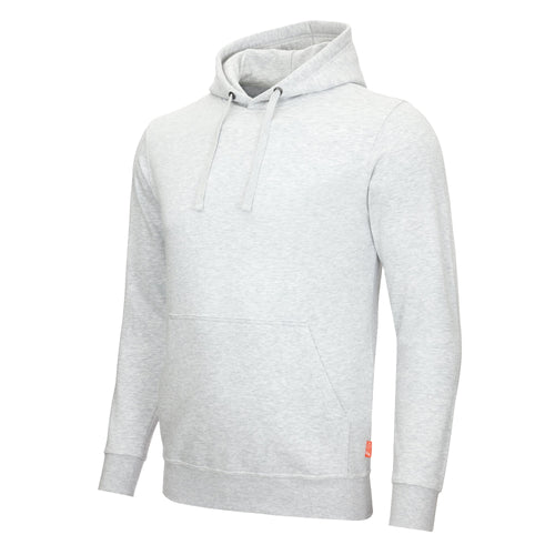 Herren-Hoodie aus hellem Grau, mit Kapuze, Kordelzug und Kängurutasche