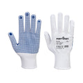 PVC-Noppen-Handschuhe, weiß mit blauen Noppen, PORTWEST-Logo, Paar