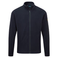 Antistatischer ESD-Fleecejacke, dunkelblau, durchgehendem Reißverschluss, Stehkragen, Taschen
