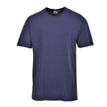 Kurzarm-Thermo-T-Shirt in dunkelblau mit Rundhalsausschnitt