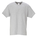 Hellgraues Premium-T-Shirt mit Rundhalsausschnitt und kurzen Ärmeln