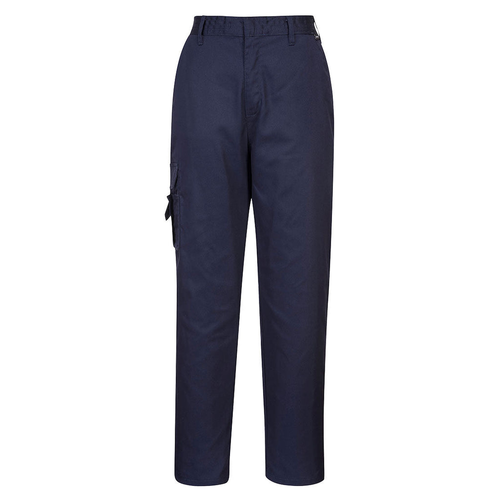 Dunkelblaue Damen-Bundhose mit Seiten-Taschen und Kletterschlaufen