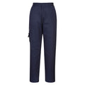 Dunkelblaue Damen-Bundhose mit Seiten-Taschen und Kletterschlaufen