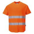 Warnschutz-T-Shirt aus Baumwolle, orange mit 2 reflektierenden Streifen