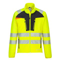 Warnschutz-Arbeitsjacke gelb-schwarz mit Reißverschluss, reflektierenden Streifen und Brusttaschen