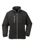 Portwest City Fleecejacke, schwarzes Fleece mit durchgehendem Reißverschluss, Stehkragen