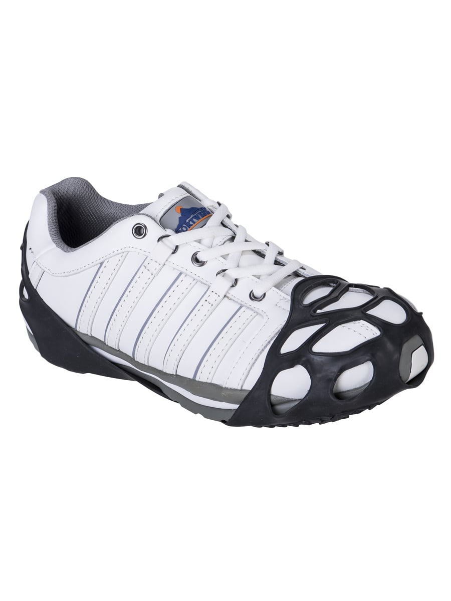 Allzweck-Spikes Schuhe, weißes Obermaterial mit Schnürung, schwarze Spikes