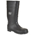 Sicherheitsgummistiefel schwarz, hoher Schaft mit Profilsohle