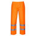 Orange Regen-Warnschutzhose mit reflektierenden Reflexstreifen an den Beinen
