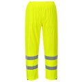 Warnschutzhose aus Regenmaterial, gelb, mit breiten Reflektionsstreifen an den Beinen