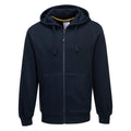Hoodie-Sweatjacke mit Reißverschluss, dunkelblau, Kapuze und Kängurutaschen