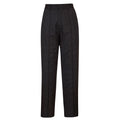 Elastische Damen-Bundhose, schwarze lange Arbeitshose mit Knopfverschluss