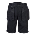 Shorts mit Holstertaschen, dunkles Schwarz, Knopf- und Reißverschlussbund