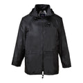 Portwest Regenjacke S440: dunkle marineblaue Jacke mit Reißverschluss und Kapuze