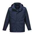 3-in-1 Jacke in dunkelblau mit Reißverschluss, Stehkragen und Fronttaschen