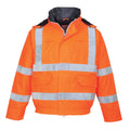 Warnschutz-Regenjacke orange mit Kapuze und Reflexstreifen