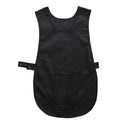 Schwarze Überwurfschürze mit Tasche und verstellbarem Riemen