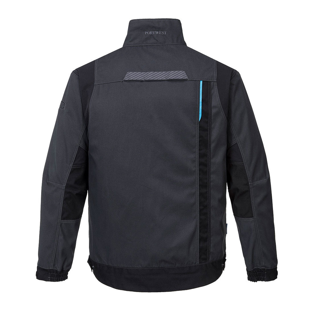 Portwest WX3 Arbeitsjacke, anthrazit mit durchgehendem Reißverschluss und Rückenpatch